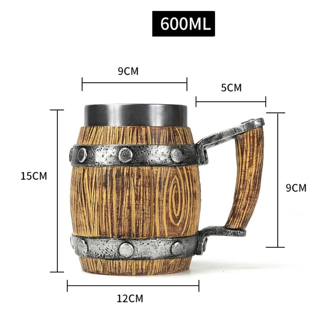 Viking 3D Beer Mug | 600ml Thermal Stein – Viking home decor | Norse runes & Nordic jewelry