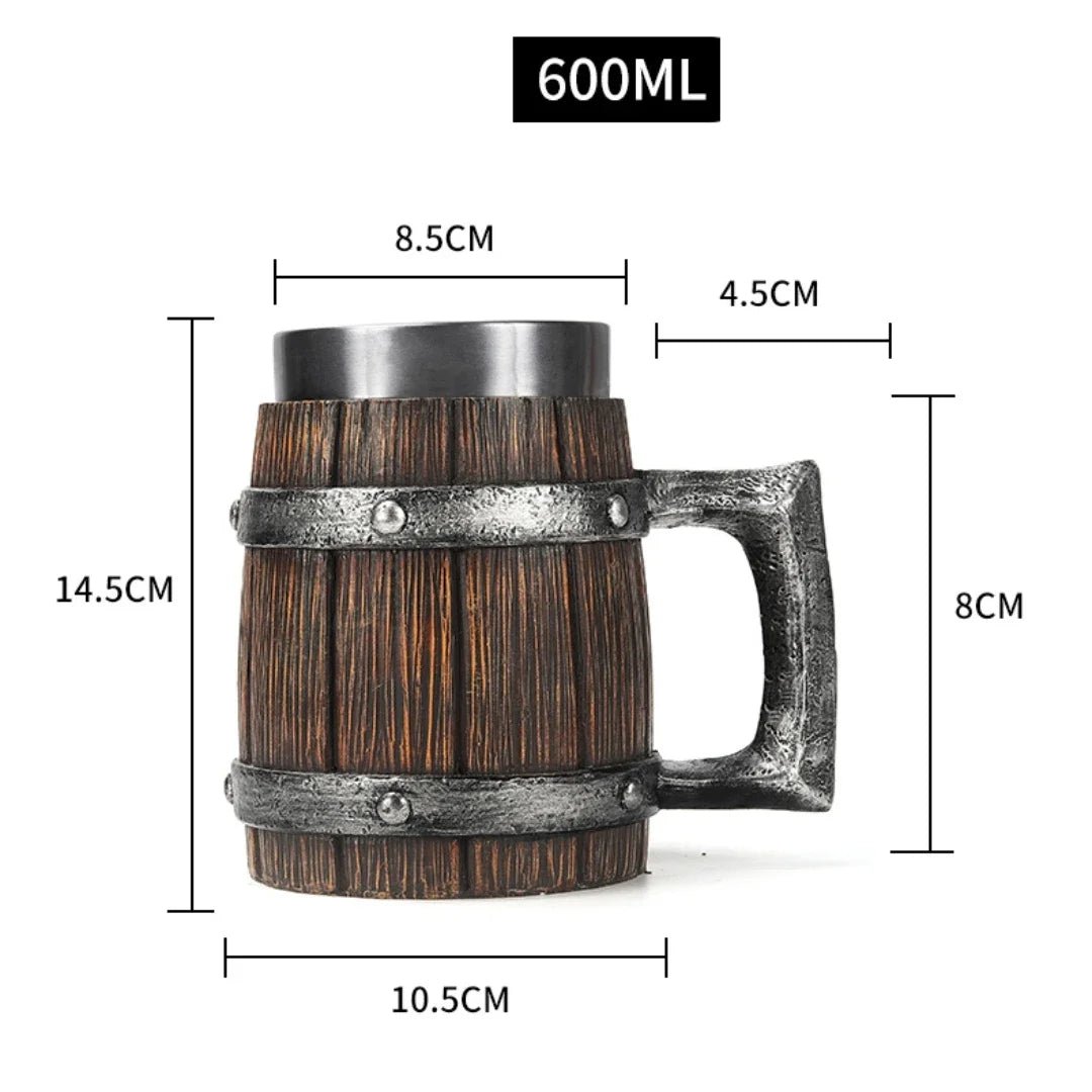 Viking 3D Beer Mug | 600ml Thermal Stein – Viking home decor | Norse runes & Nordic jewelry
