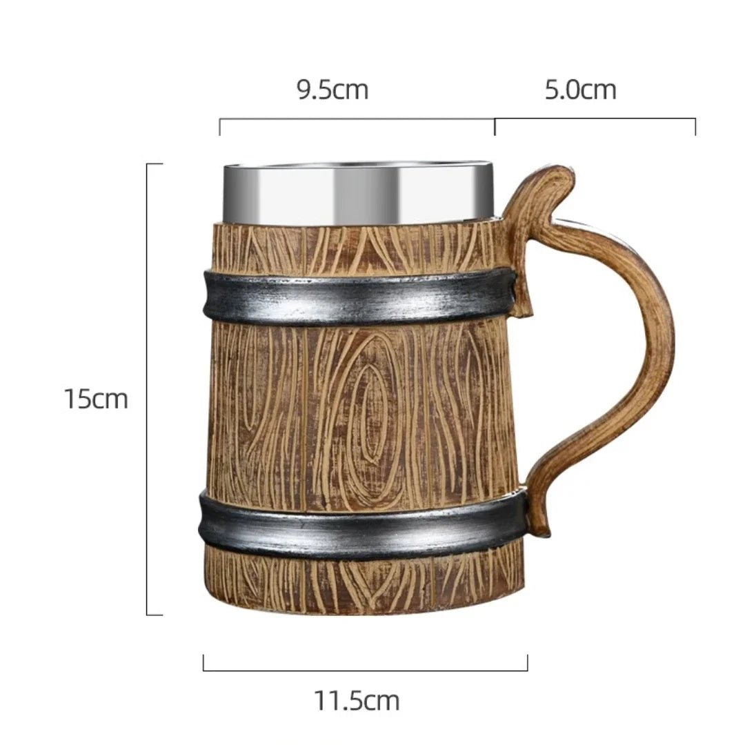 Viking 3D Beer Mug | 600ml Thermal Stein – Viking home decor | Norse runes & Nordic jewelry