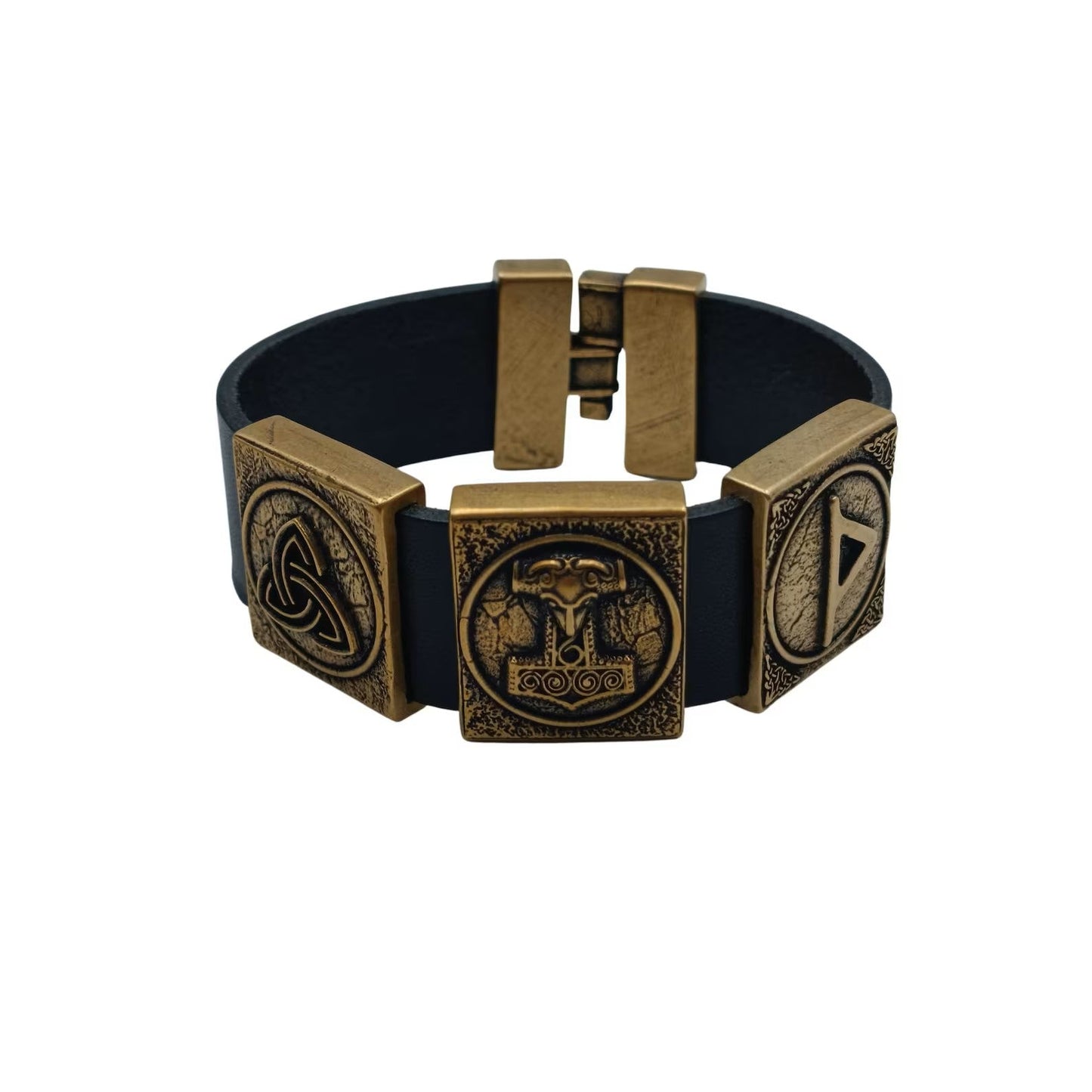 Viking bracelet leather wristband arm wrist cuff jewelry men – Viking jewerly | Norse runes & Nordic jewelry