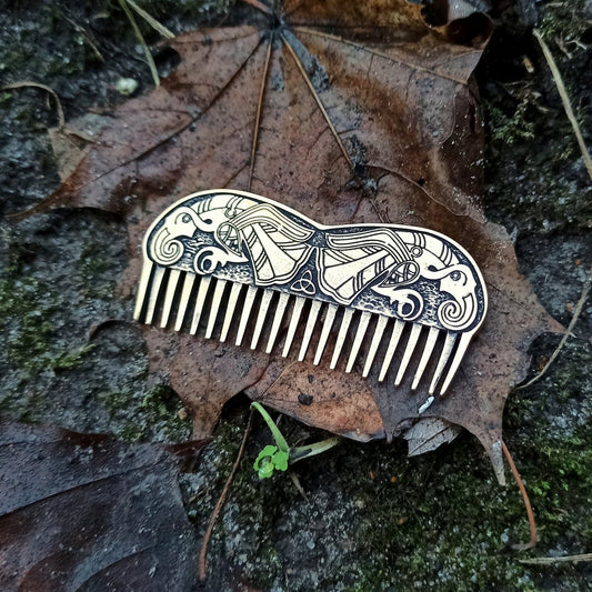 Viking comb | mustache metal accessories | beard care | mens gifts – Viking | Norse runes & Nordic jewelry