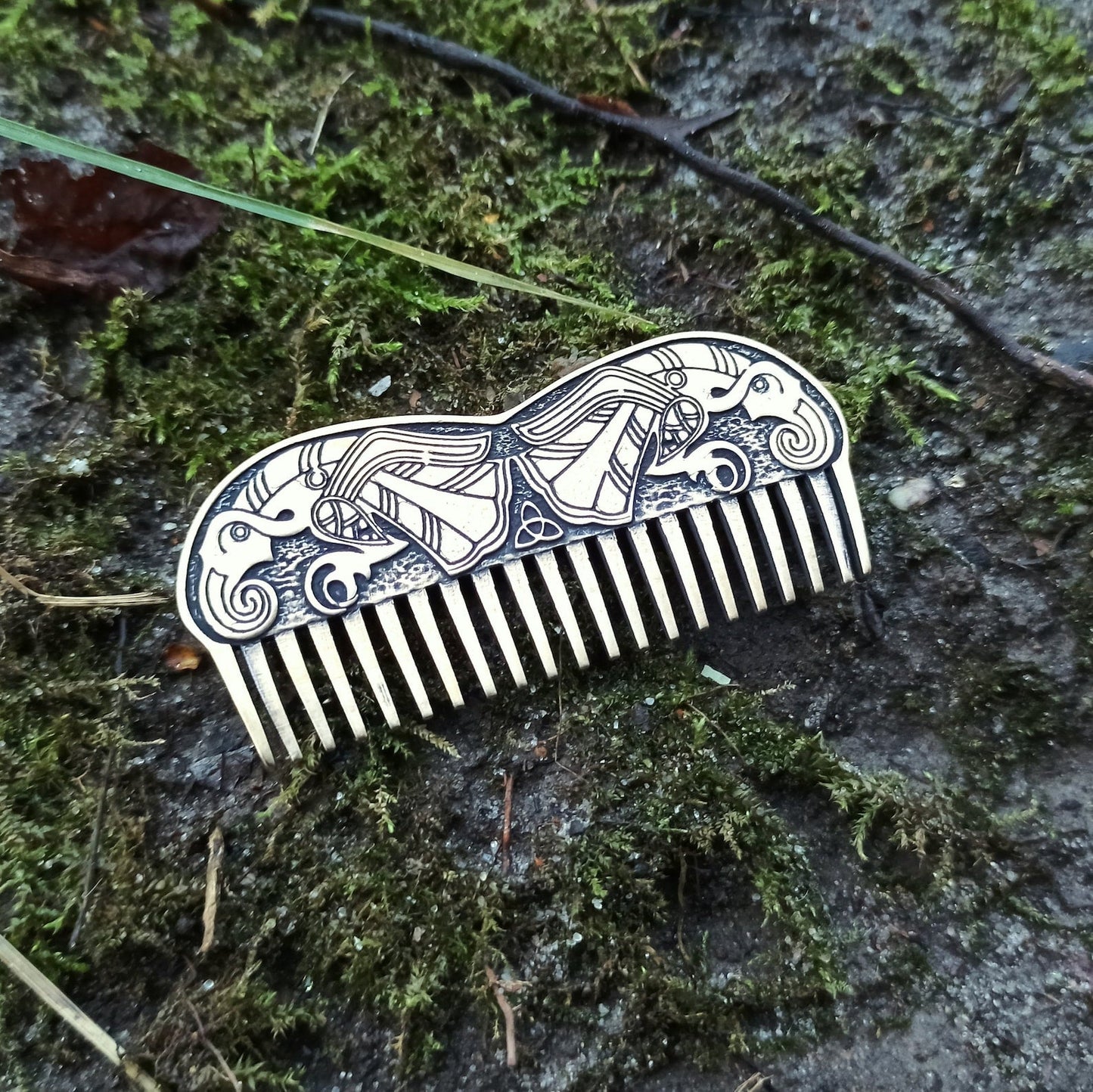 Viking comb | mustache metal accessories | beard care | mens gifts – Viking | Norse runes & Nordic jewelry