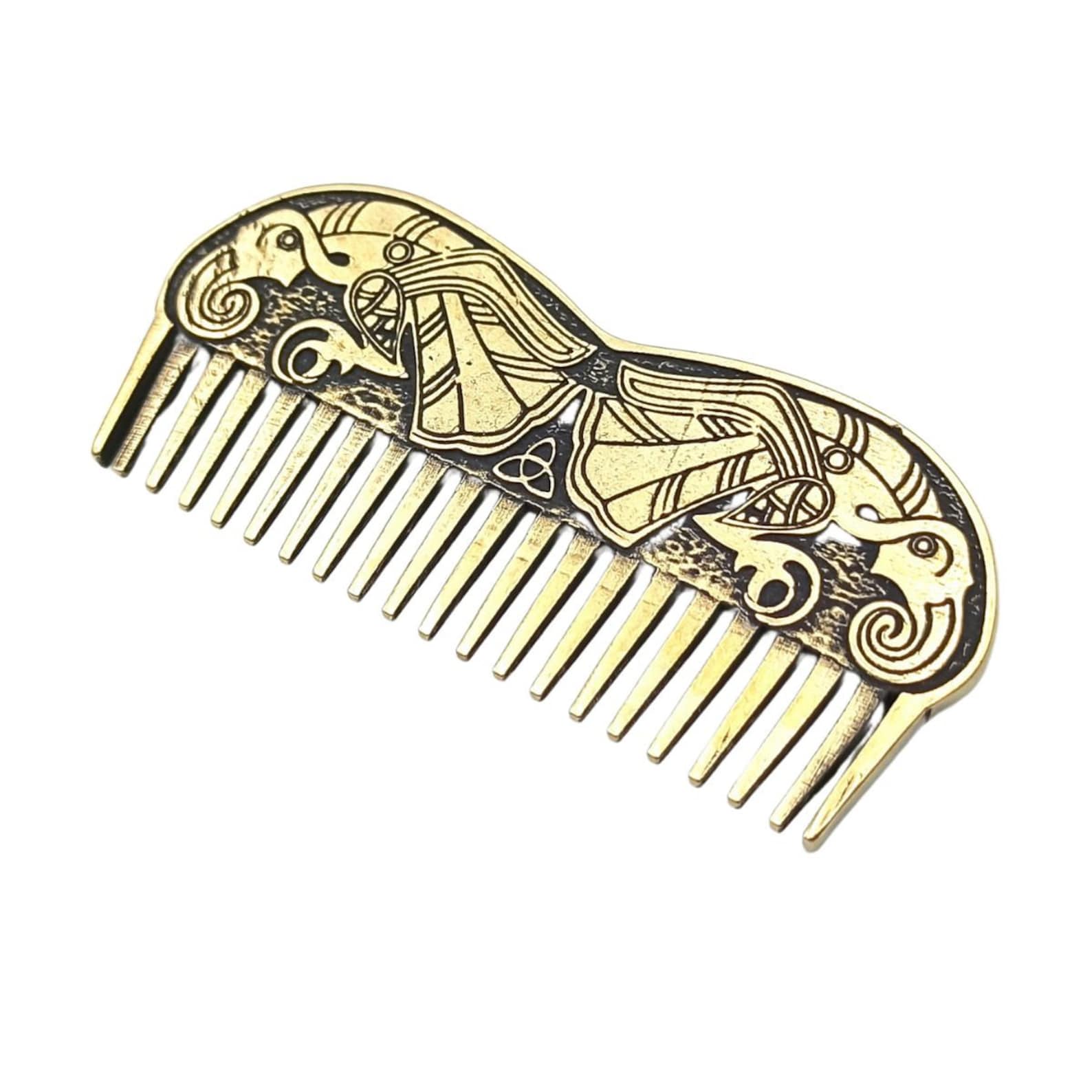 Viking comb | mustache metal accessories | beard care | mens gifts – Viking | Norse runes & Nordic jewelry