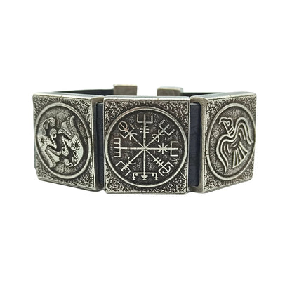 Viking compass bangle | Vegvisir bracelet rune jewelry – Viking jewerly | Norse runes & Nordic jewelry