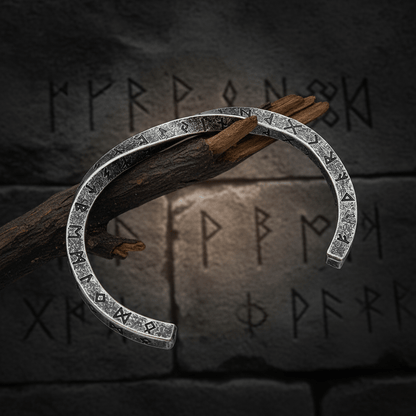 Viking Runes Mobius Bracelet | Stainless Steel Norse Amulet – Viking Bracelet | Norse runes & Nordic jewelry