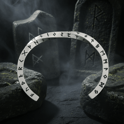 Viking Runes Mobius Bracelet | Stainless Steel Norse Amulet – Viking Bracelet | Norse runes & Nordic jewelry