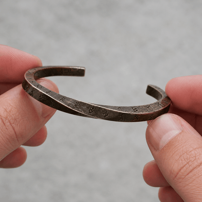 Viking Runes Mobius Bracelet | Stainless Steel Norse Amulet – Viking Bracelet | Norse runes & Nordic jewelry