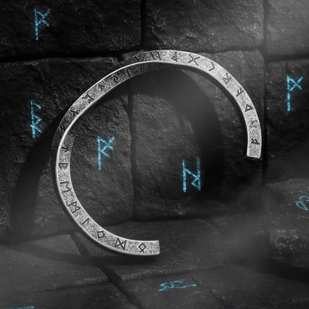 Viking Runes Mobius Bracelet | Stainless Steel Norse Amulet – Viking Bracelet | Norse runes & Nordic jewelry