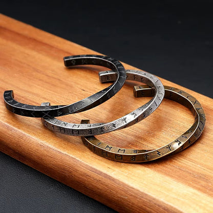 Viking Runes Mobius Bracelet | Stainless Steel Norse Amulet – Viking Bracelet | Norse runes & Nordic jewelry