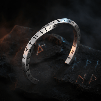Viking Runes Mobius Bracelet | Stainless Steel Norse Amulet – Viking Bracelet | Norse runes & Nordic jewelry