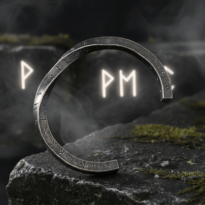 Viking Runes Mobius Bracelet | Stainless Steel Norse Amulet – Viking Bracelet | Norse runes & Nordic jewelry