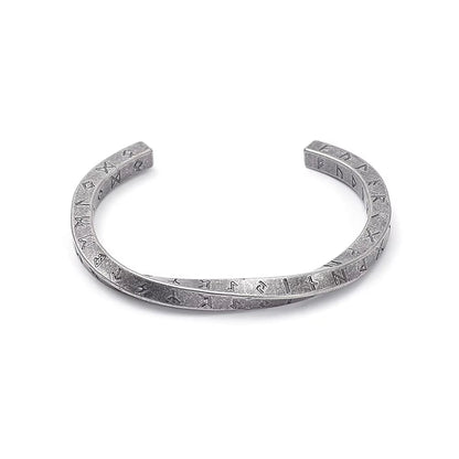 Viking Runes Mobius Bracelet | Stainless Steel Norse Amulet – Viking Bracelet | Norse runes & Nordic jewelry