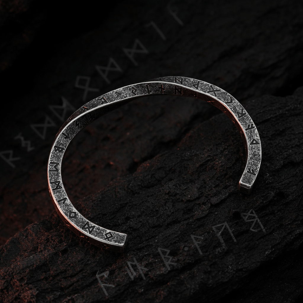 Viking Runes Mobius Bracelet | Stainless Steel Norse Amulet – Viking Bracelet | Norse runes & Nordic jewelry
