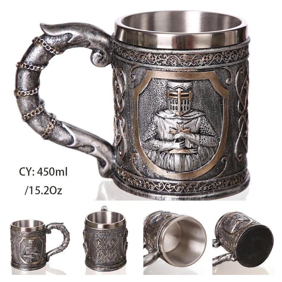 Viking Skull Beer Mug | 600ml Pirate Tankard Stein – Viking Beer Mug | Norse runes & Nordic jewelry