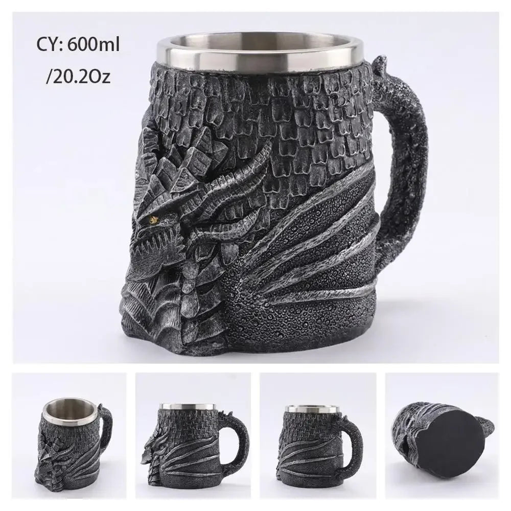 Viking Skull Beer Mug | 600ml Pirate Tankard Stein – Viking Beer Mug | Norse runes & Nordic jewelry