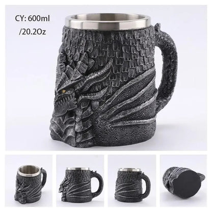 Viking Skull Beer Mug | 600ml Pirate Tankard Stein – Viking Beer Mug | Norse runes & Nordic jewelry