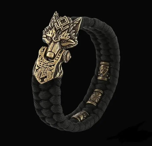 Viking Wolf Bracelet – Handmade Norse Bead Jewelry – Viking jewerly | Norse runes & Nordic jewelry